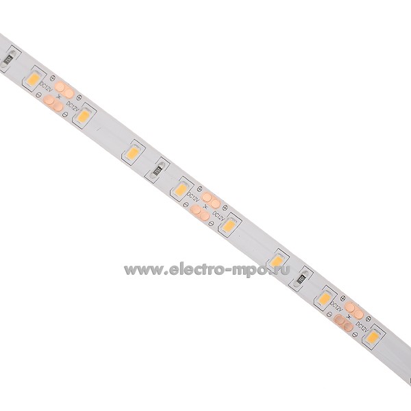 С1004. Лента светодиодная 500120 GLS-2835-60-4.8-12-IP65-PRO-3 24Вт 3000К 12В пост. тока 5м (General)