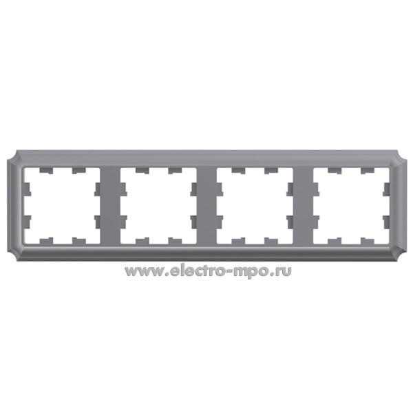Ю3854. Рамка-4 AtlasDesign Antique ATN100904 универсальная сталь (Systeme Electric)