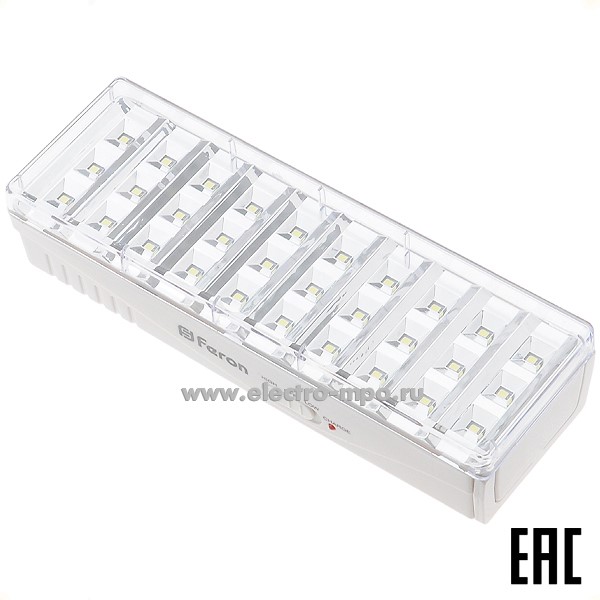 С2062. Светильник 12896 EL15 30LED аварийный, включение аварийное IP20 (Feron)