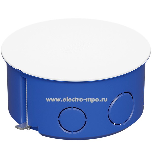 К18. Коробка 44668 распред. с крышкой для гск D100х50мм с металл. лапками, IP30 (Экопласт)