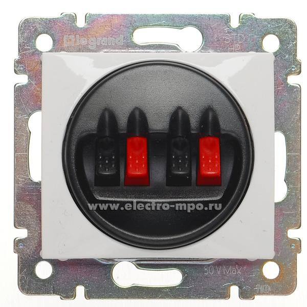 Р7648. Механизм Valena 774424 аудиорозетки двойной с/п белый (Legrand)
