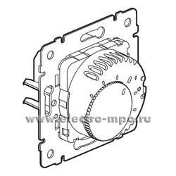 Р7837. Механизм Valena 770227 терморегулятора 5-30 град. С с выкл. с накл. с/п алюминий (Legrand)