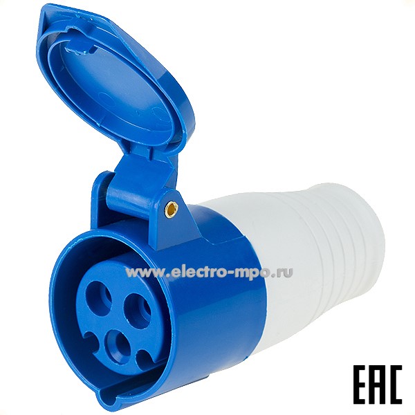 Р66. Розетка 11-8918 213 переносная 2Р+РЕ 16А 220В IP44 (Rexant)