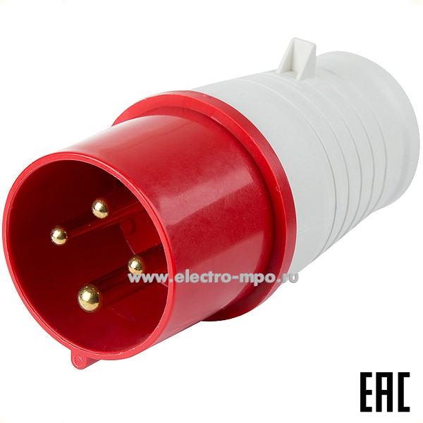 Р66. Вилка 11-8904 024 переносная 3Р+РЕ 32А 380В IP44 (Rexant)