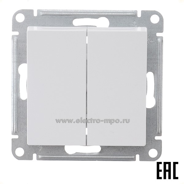 Ю3605. Механизм AtlasDesign ATN000173 переключателя 2кл. перекрестный с/п белый (Systeme Electric)