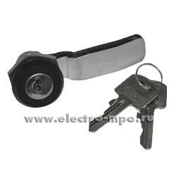 Б2812. Замок ЗЧА05М5011059К Н=15мм черный под английский ключ с 2 ключами (Тризам)