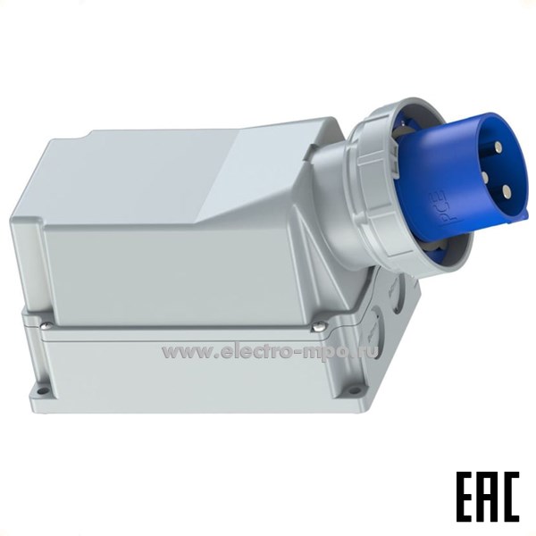 Р5810. Вилка 543-6 на поверхность 2P+E 125А 250В IP67 без сальника М63 (РСЕ Австрия)