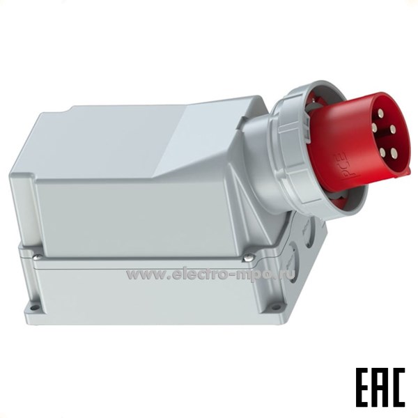 Р5818. Вилка 545-6 на поверхность 3P+N+E 125А 415В IP67 без сальника М63 (РСЕ Австрия)