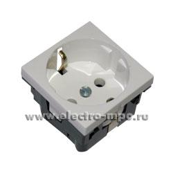 32323.Р2323. Механизм Mosaic 74131 розетки "евр" с/п 2 модуля белый (Legrand)