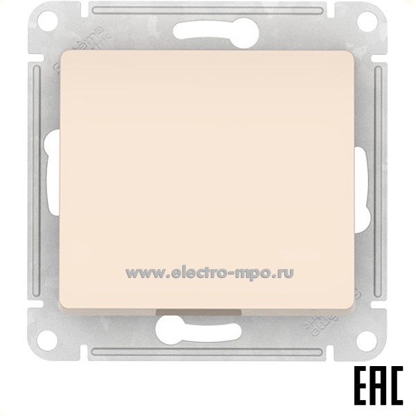 Ю21. Механизм Glossa GSL000261S переключателя 1кл. безвинт. зажим с/п бежевый (Systeme Electric)