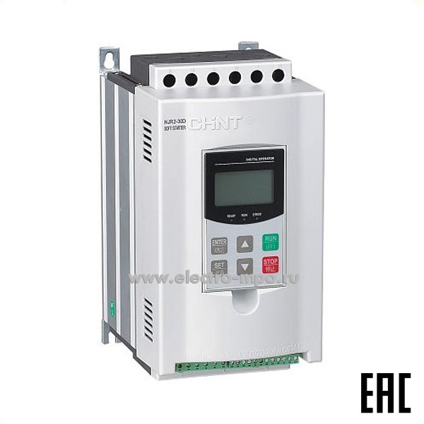 Э1144. Устройство плавного пуска 489033 NJR2-185D 349А 185 кВт с внешним байпасом (CHINT)