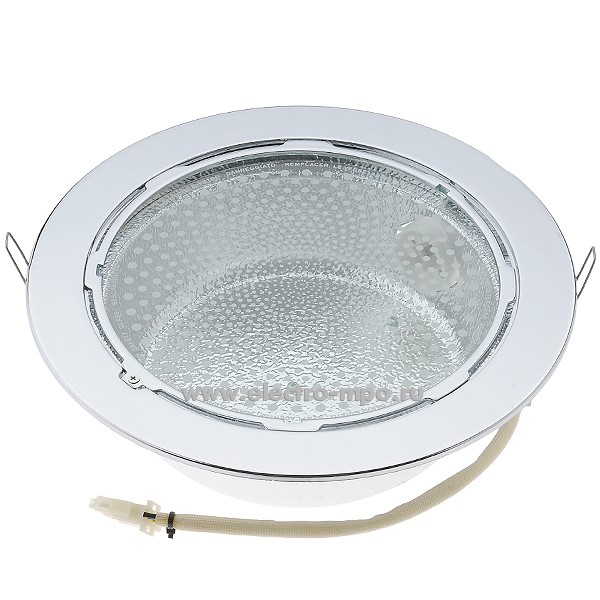 27169.С7169 Светильник Y07/CR 1x26Вт G24d-3 Down light, без ПРА, со стеклом, хром (Future plast, Италия)