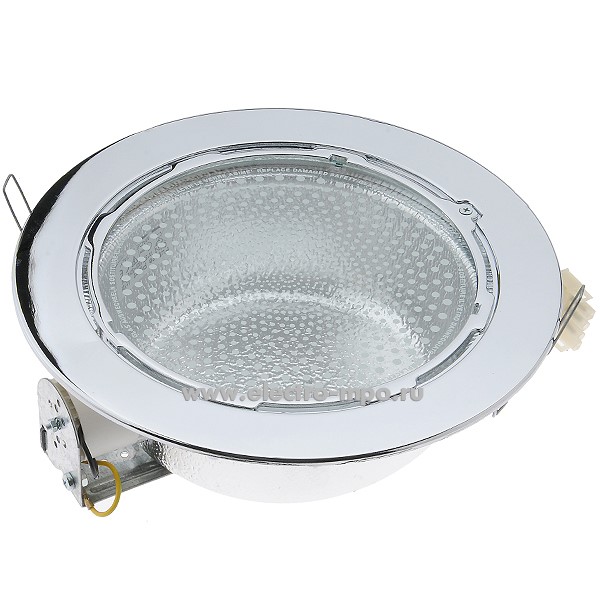 27167.С7167 Светильник Y26/CR 1х18Вт G24d-2 Down light, без ПРА, со стеклом, хром (Future plast, Италия)