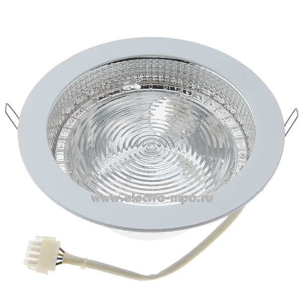 27174.С7174 Светильник Y46/BI 2x13Вт G24d-1 Down light, без ПРА, со стеклом, белый (Future plast, Италия)