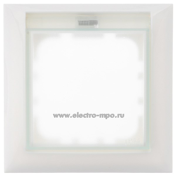 Ю0638. Рамка-1 LK60 869104-1 с крышкой IP44 белая (Экопласт)