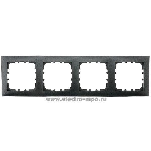 Ю0770. Рамка-4 LK60 864408-1 универсальная черный бархат (Экопласт)