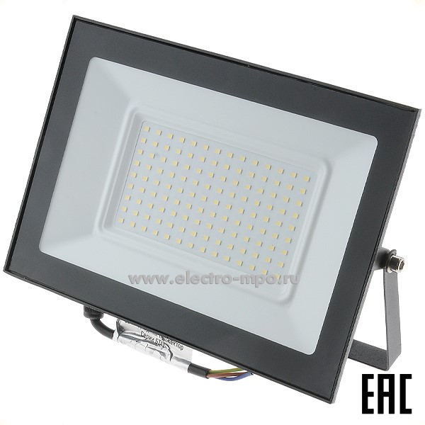 С0525. Прожектор GTAB-100BT-IP65-6500 403114 220В светодиодный 100Вт 9000Лм 6500К чёрный IP65 (General)