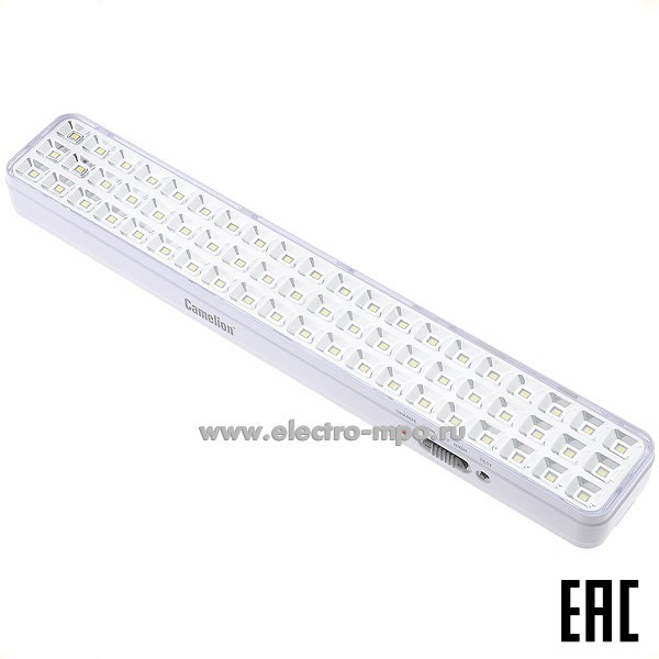 С2016. Светильник LA-111 60LED 300Лм 6000К аварийный, включение аварийное IP20 (Camelion)