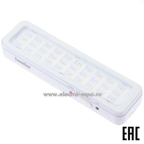 С2017. Светильник LA-112 30LED 120/80Лм 6000К аварийный, включение аварийное IP20 (Camelion)