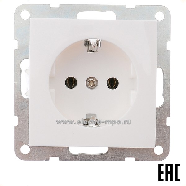 Ю0611. Механизм LK60 863104-1 розетки "евро" c/п белый (Экопласт)