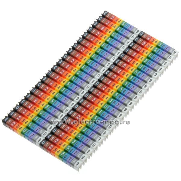 Б7604. Набор маркеров KCG2 9995 для кабеля 1,5-2,5 мм2 символы от 0 до 9, 400шт (ONKA, Россия)