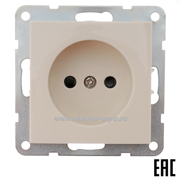 Ю0655. Механизм LK60 863301-1 розетки со шторками c/п бежевый (Экопласт)