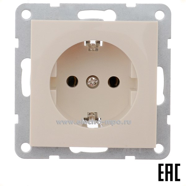Ю0656. Механизм LK60 863101-1 розетки "евро" c/п бежевый (Экопласт)