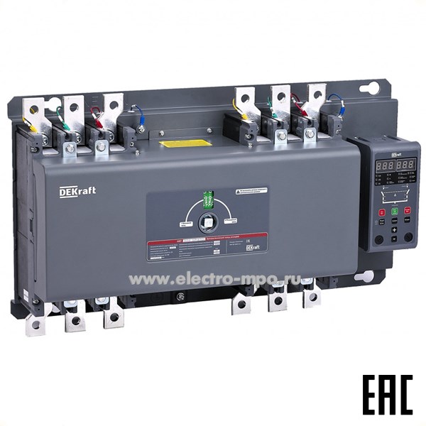 Б2438. Устройство автоматического ввода резерва АВР-305 (АВР) 3ф 630А 41054DEK с контроллером (DEKraft)