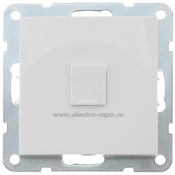 Ю0618. Механизм LK60 866104-1 компьютерной розетки 1 вход 8 контаков c/п белый (Экопласт)
