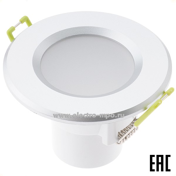 С0851. Светильник 94821 NDL-P1-5W-830-SL-LED 5Вт 350Лм 3000К светодиод. встр. R50 серебро IP44 (Navigator)