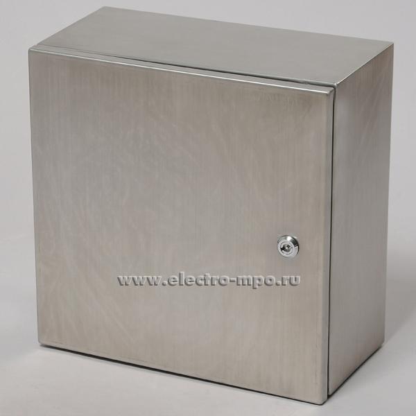 Е5055. Шкаф SP-B3-404020  IP65 400х400х200мм из нержавеющей стали с монтажной платой (Saipwell)