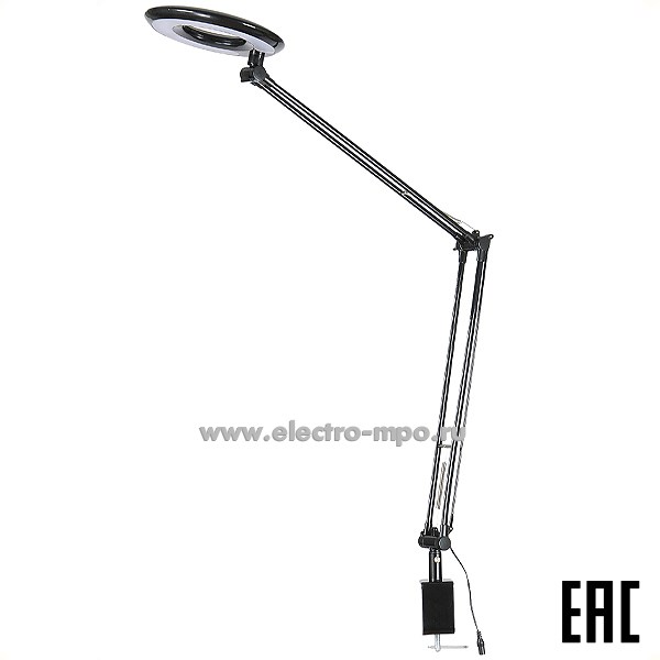 26052.С6052 Светильник 71574 NDF-C005-9W-4K-BL-LED 7Вт 4000K светодиодный на струбцине чёрный (Navigator)