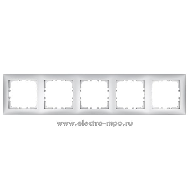 Ю0731. Рамка-5 LK60 864503-1 универсальная серебристый металлик (Экопласт)