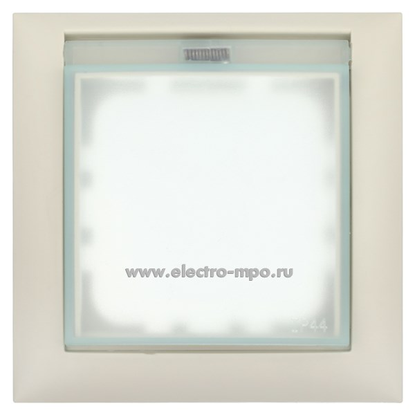 Ю0677. Рамка-1 LK60 869101-1 с крышкой IP44 бежевая (Экопласт)