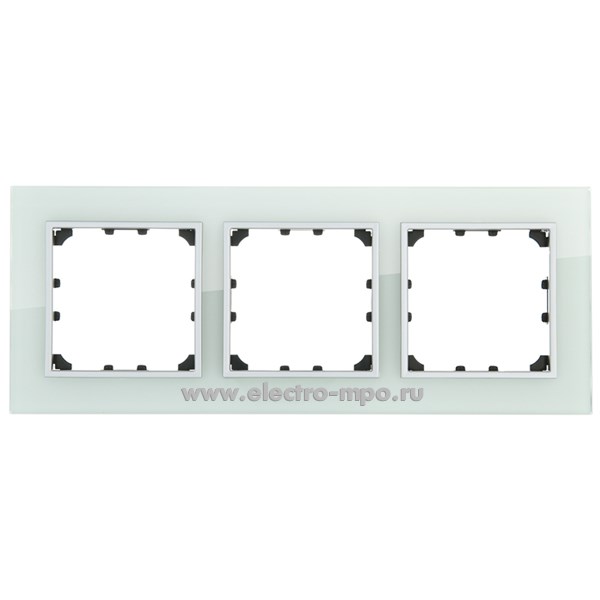 Ю0777. Рамка-3 LK60 864311-1 универсальная натуральное светлое стекло (Экопласт)