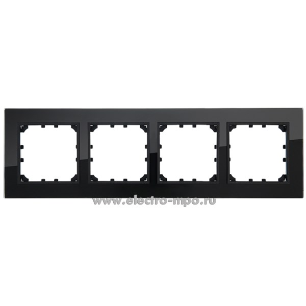 Ю0783. Рамка-4 LK60 864410-1 универсальная натуральное темное стекло (Экопласт)