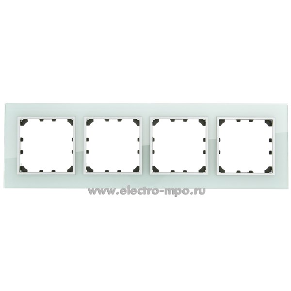 Ю0778. Рамка-4 LK60 864411-1 универсальная натуральное светлое стекло (Экопласт)