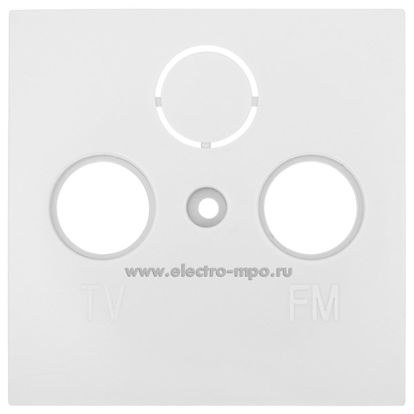 Ю0631. Накладка LK60 865204-1 для TV+FM+SAT 2-3 отверстия белая (Экопласт)