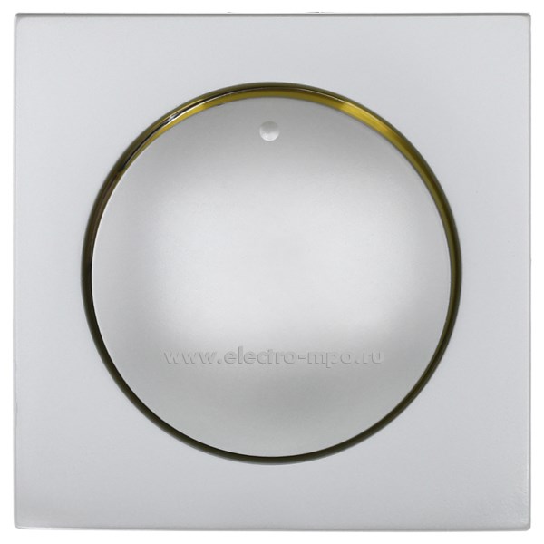 Ю0722. Накладка LK60 867103-1 светогерулятора с желтой подсветкой серебристый металлик (Экопласт)