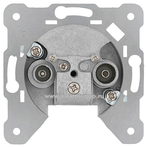 Ю0628. Механизм LK60 865200-1 TV+FM розетки конечный с/п (Экопласт)