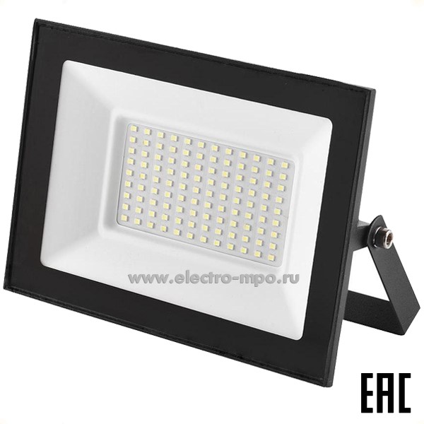 С05. Прожектор 403289 GTAB-100-IP65-4500К 220В светодиодный 100Вт 9000Лм чёрный IP65 (General)