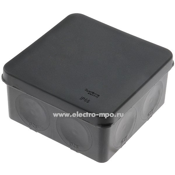 К0516. Коробка IMT352971 распаечная пластиковая с мембранами 85х85х42мм IP66 черная (Systeme Electric)