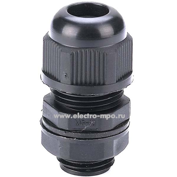 Т2421. Сальник 32161DEK КВ102-16-IP68 MG16 с контргайкой (D кабеля 6-10мм, IP68) (DEKraft)