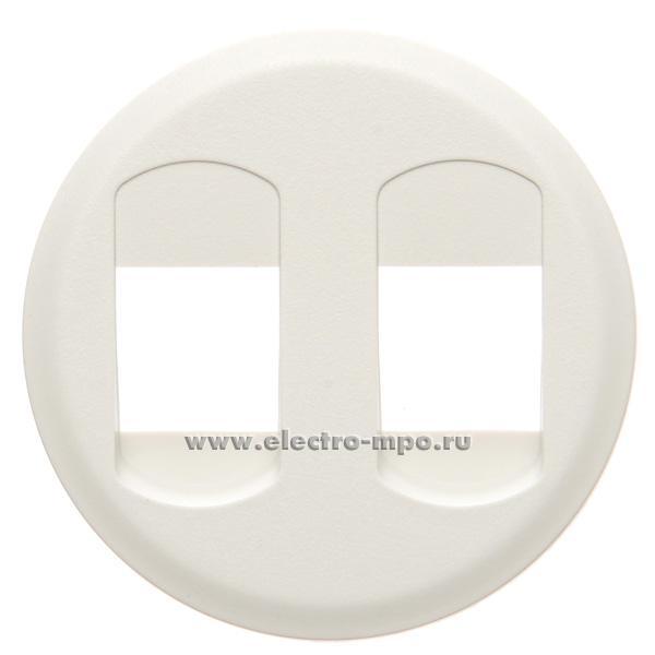 Ю6745. Накладка Celiane 068212 аудиорозетки двойная белая (Legrand)