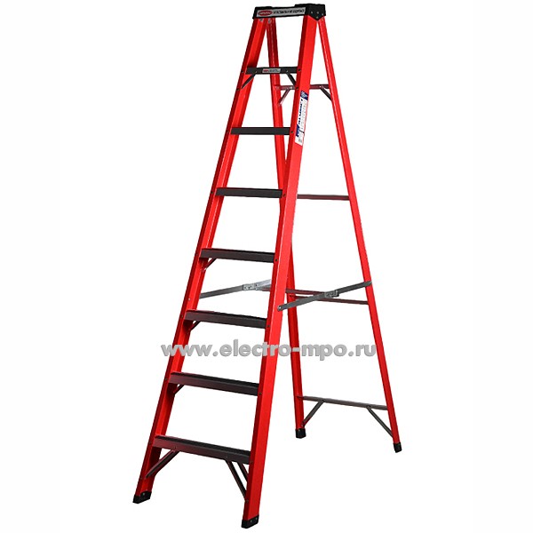 В6204. Стремянка SF1007 стеклопластик. 7 алюм. ступ. с органайзером (Алюмет Россия)