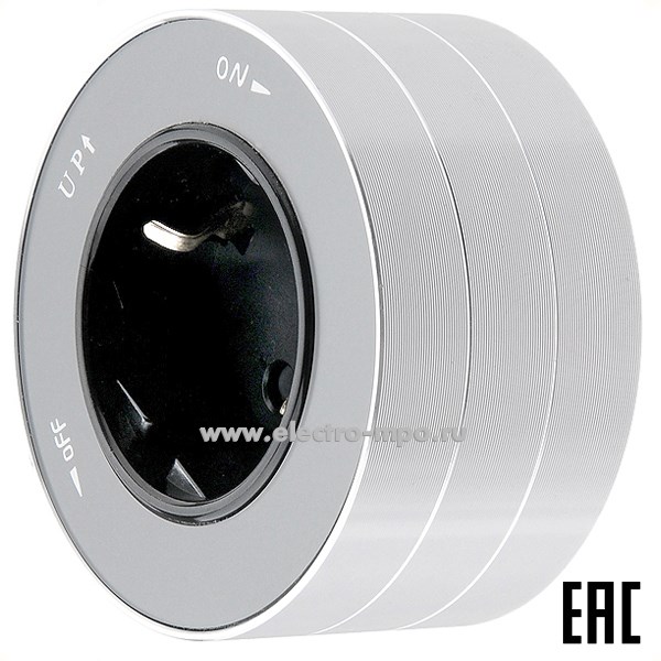 Ю1334. Розетка MultiTrack MTK13001G "евро" со шторками круглая графит (Systeme Electric)