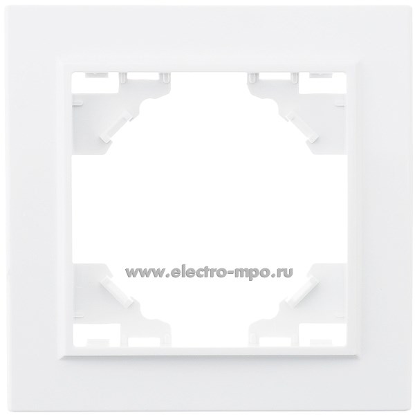 Ю1129. Рамка Эрна 39623 PFR00-9001-01 1-местная белая (Stekker)