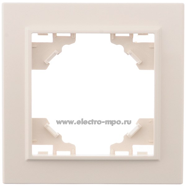 Ю1167. Рамка Эрна 39624 PFR00-9001-02 1-местная слоновая кость (Stekker)