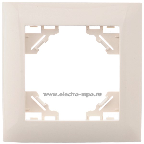Ю1172. Рамка Эрна Элегант 49666 PFR00-9011-02 1-местная слоновая кость (Stekker)
