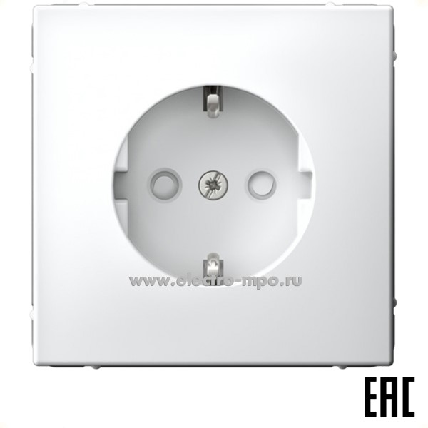 Р34. Механизм ArtGallery GAL000145S розетки "евр" со шторками безвинт. зажим с/п белый (SE)